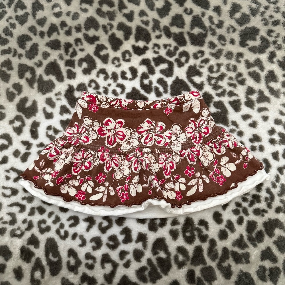 Old Navy Floral Skirt in Brown Size 6-12 months